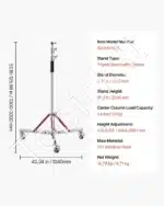 Universalus studijos stovas su ratukais, 320 cm / 20 kg - Image 7