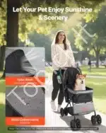 Universalus vežimėlis šunims ir katėms patogios kelionės iki 20 kg - Image 3