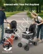 Universalus vežimėlis šunims ir katėms patogios kelionės iki 20 kg - Image 5