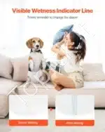 Vienkartinės šunų sauskelnės kalytėms – S dydis, 48 vnt. - Image 6