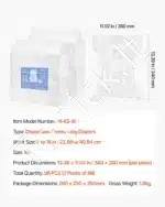 Vienkartinės šunų sauskelnės kalytėms – XS dydis, 96 vnt. (2 pakuotės po 48) - Image 7