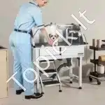 Vonia šunims iš nerūdijančio plieno su kairiosiomis durelėmis 87 x 48.8 x 102.5 cm - Image 8