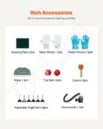 Vonia šunims iš nerūdijančio plieno su kairiosiomis durelėmis 87 x 48.8 x 102.5 cm - Image 6