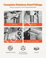 Vonia šunims iš nerūdijančio plieno su laiptais ir dešiniosiomis durelėmis (1270 x 700 x 1545 mm) - Image 5