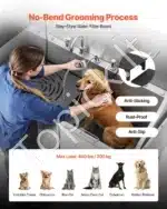 Vonia šunims iš nerūdijančio plieno su laiptais ir dešiniosiomis durelėmis (1550 x 790 x 1470 mm) - Image 4