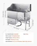 Vonia šunims iš nerūdijančio plieno su laiptais ir dešiniosiomis durelėmis (1550 x 790 x 1470 mm) - Image 7