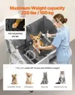 Vonia šunims iš nerūdijančio plieno su laiptais ir dešiniosiomis durelėmis (961 x 620 x 1220 mm) - Image 4