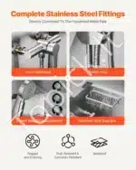 Vonia šunims iš nerūdijančio plieno su laiptais ir dešiniosiomis durelėmis (961 x 620 x 1220 mm) - Image 5