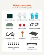 Vonia šunims iš nerūdijančio plieno su laiptais ir kairiosiomis durelėmis  (961 x 620 x 1220 mm) - Image 6