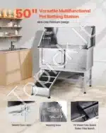 Vonia šunims su rampa ir kairiosiomis durelėmis 127 x 58 x 149.5 cm - Image 2