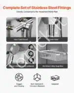 Vonia šunims su rampa ir kairiosiomis durelėmis 127 x 58 x 149.5 cm - Image 5