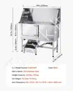 Vonia šunims su rampa ir kairiosiomis durelėmis 127 x 58 x 149.5 cm - Image 7