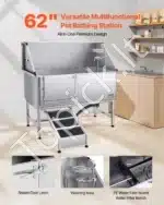 Vonia šunims su rampa ir kairiosiomis durelėmis (1500 x 700 x 1495 mm) - Image 2