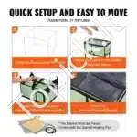 Šildomas katės namelis su stogeliu – 62,5 × 33 × 42 cm, žalia spalva - Image 6