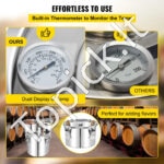 Įvairių stipriųjų gėrimų ir vandens distiliatorius - 50 L – Nerūdijančio plieno su efektyvia recirkuliacijos pompa - Image 4