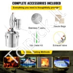 Įvairių stipriųjų gėrimų ir vandens distiliatorius - 30 L – Nerūdijančio plieno sistema su rektifikacijos kolona - Image 7