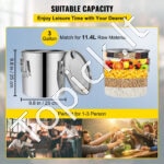 Įvairių stipriųjų gėrimų ir vandens distiliatorius - 12 L – Kompaktiškas nerūdijančio plieno ir vario rinkinys - Image 10