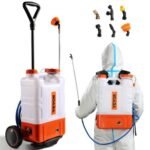 kumuliatorinis nešiojamas purkštuvas – 15 L talpa, 12 V, reguliuojamas slėgis iki 94 PSI, daugiafunkcis naudojimas