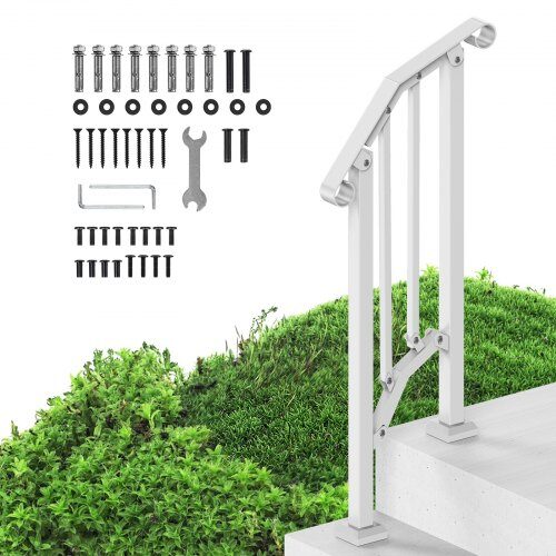 us2FBPXGMDZLSLZFKGS2YV02Fgoods_img-v12Fhandrail-m100-1.2.jpg Laiptų turėklai 1-2 pakopoms, 153,5 x 8,4 x 99 cm, balti - Image 1
