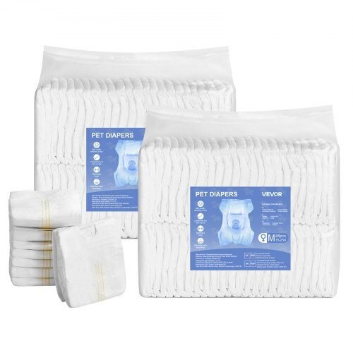us2FCWNBZNKMG96PE32U1001V02Fgoods_img-v12Fpet-diapers-m100-1.2.jpg Vienkartinės šunų sauskelnės kalytėms – M dydis, 96 vnt. (2 pakuotės po 48) - Image 1