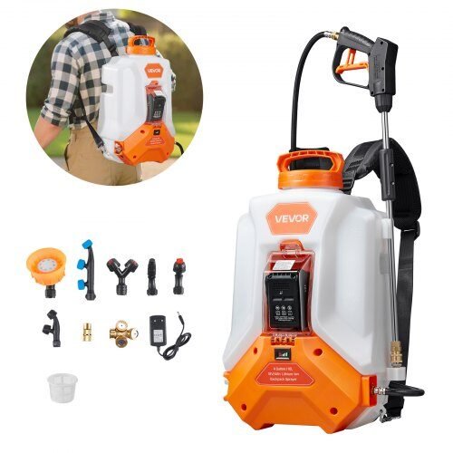 us2FDDBBPWQBCPPPSEYIX001V22Fgoods_img-v12Fbattery-powereded-backpack-sprayer-m100-1.2.jpg Akumuliatorinis nešiojamas purkštuvas – 16 L talpa, 0,6 bar, 4 val. darbo laikas, 8 antgaliai - Image 1