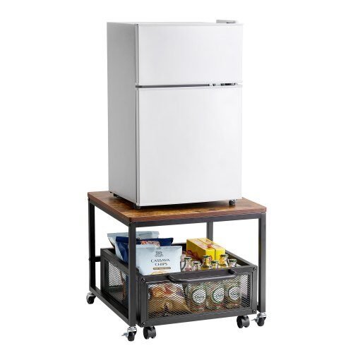 us2FDTCKMNBXZJ1C1W7AXV02Fgoods_img-v12Fmini-fridge-stand-m100-1.2.jpg Mini šaldytuvo stovas su ratukais, šviesiai rudas, 90 kg - Image 1