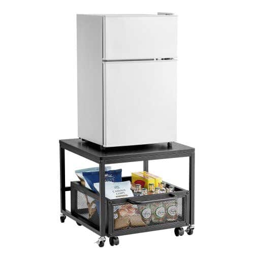 us2FDTCKMNBXZJ1C30NWZV02Fgoods_img-v12Fmini-fridge-stand-m100-1.2.jpg Mini šaldytuvo stovas su ratukais, juodas, 90 kg - Image 1