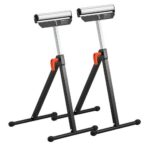 Mobilus ir tvirtas stalo pjūklų atraminis stovas – 61 kg talpa, reguliuojamas aukštis 68–108 cm