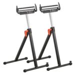 Mobilus ir tvirtas stalo pjūklų atraminis stovas – 113 kg talpa, reguliuojamas aukštis 68–109 cm