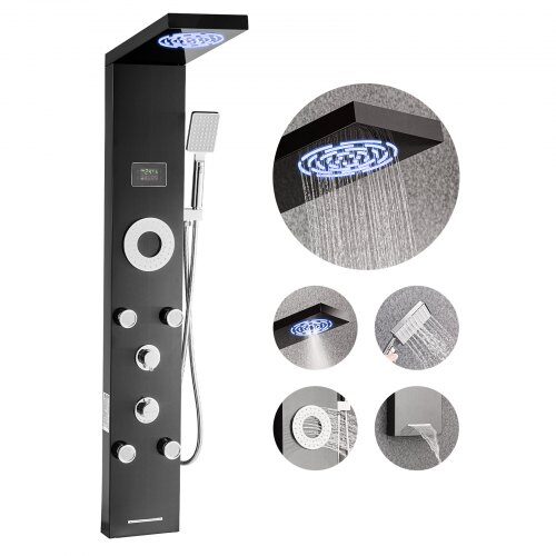 us2FFTYS6CS2MSDPUJ3L4001V92Fgoods_img-v12Fshower-panel-tower-m100-1.2.jpg Dušo panelė, 6 funkcijos 1345x200x460 mm - Image 1