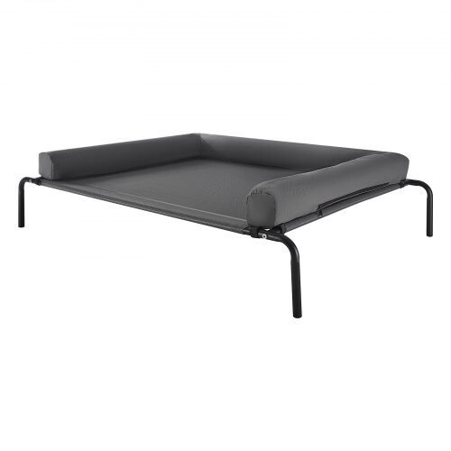 us2FGJGCPBWJZCXLV9RO2001V02Fgoods_img-v12Felevated-dog-bed-m100-1.2.jpg Pakeltas šunų guolis su pagalve XL dydžio pilkos spalvos - Image 1