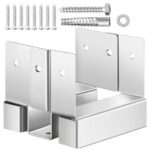 Medinių stulpų bazė / atrama, 10 vnt. / 89.6x90.5 mm