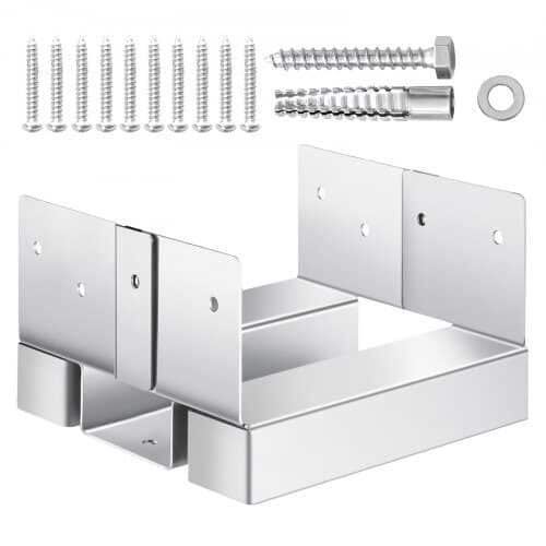 us2FHNTJZ66YC10JO06CH001V02Fgoods_img-v12Fpost-base-m100-1.2.jpg Medinių stulpų bazė / atrama, 10 vnt. / 139.5x141.5 mm - Image 1