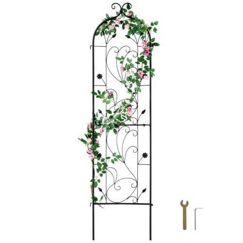 us2FHPJHX1JTH60WGXYFNV02Fgoods_img-v12Fgarden-flower-trellis-m100-1.2.jpg Metalinis sodo grotelių rinkinys augalams – 38 × 152 cm - Image 1