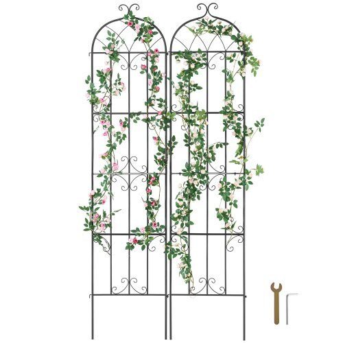 us2FHPJHX2JTH87W13N5YV02Fgoods_img-v12Fgarden-flower-trellis-m100-1.2.jpg 2 vnt. patvarus metalinis vijoklių rėmas – 51 × 220 cm (Q195 plienas) - Image 1
