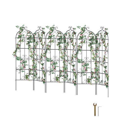 us2FHPJHX6JTH71WWTFZ4V02Fgoods_img-v12Fgarden-flower-trellis-m100-1.2.jpg 6 vnt. tvirtos metalinės sodo grotelės – 51 × 180 cm - Image 1