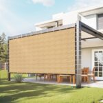 Markizė / apsauginis tinklas nuo saulės 366 x 610 cm šviesiai rudas