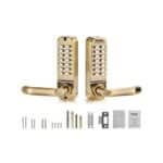 Mechaninis durų užraktas su dvipuse klaviatūra, 35-65 mm, auksinės spalvos