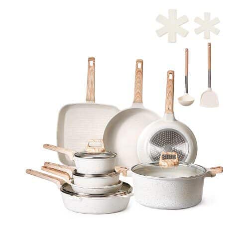 us2FLGTZLGTFLTCYHI1RRV02Fgoods_img-v12Fcookware-set-m100-1.2.jpg Puodų ir keptuvių komplektas, 19 dalių, baltas - Image 1