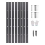 Aliuminio sodo kraštinės rinkinys (8 vnt., po 183 cm kiekviena), atsparus rūdims