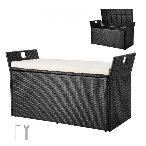 us2FTTHWCWZDTT90FJTXW001V02Fgoods_img-v12Foutdoor-storage-bench-m100-1.2.jpg Dėžė-suoliukas iš PE ratano, 125 x 55 x 70 cm - Image 1