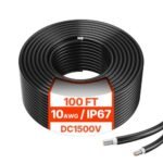 100 % varinis saulės modulių pratęsimo laidas – 30,48 m, 6 mm² (10 AWG), IP67 atsparumas