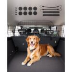 Universalios reguliuojamos apsauginės grotelės automobiliui (968-1565 x 405-650 mm)