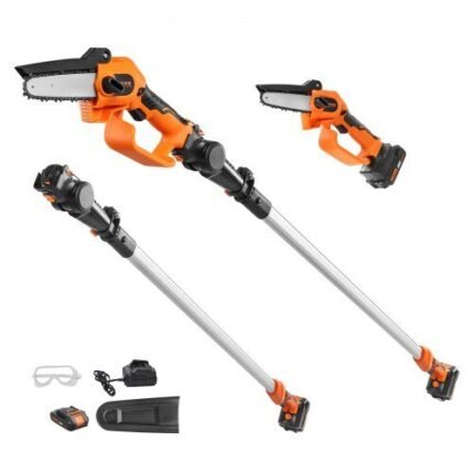 Akumuliatorinis Mini Grandininis Pjūklas ir Teleskopinės Žirklės, 108-243 cm