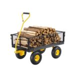 Universalus sodo vežimėlis-karutis su nuimamais šonais, 408 kg