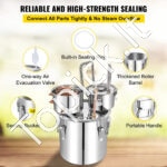 Įvairių stipriųjų gėrimų ir vandens distiliatorius - 50 L – Nerūdijančio plieno su efektyvia recirkuliacijos pompa - Image 5