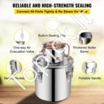 Įvairių stipriųjų gėrimų ir vandens distiliatorius - 30 L – Profesionali nerūdijančio plieno ir vario sistema - Image 7