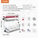 12 Kontūrų Kolektorius Grindiniam Šildymui | Plienas | Maksimalus Srautas 5 L/min - Image 6