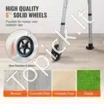2-in-1 vaikštynė su reguliuojamu aukščiu, 1005-1155 mm, sulankstoma, aliuminio lydinys - Image 4