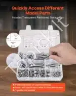 Varžtai su imperiniu sriegiu – 246 vnt. A2-50 klasės nerūdijančio plieno rinkinys (200x140x39mm) - Image 5